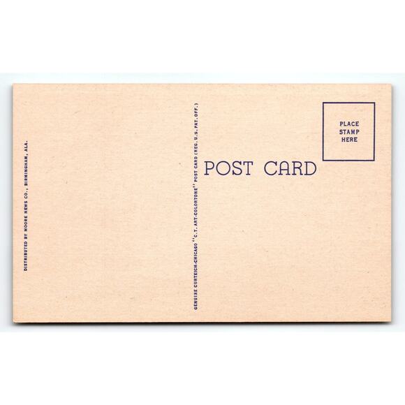 Vintage Linen Postcard Gadsden High School Alabama 1930s Curteich - Picture 2 of 2